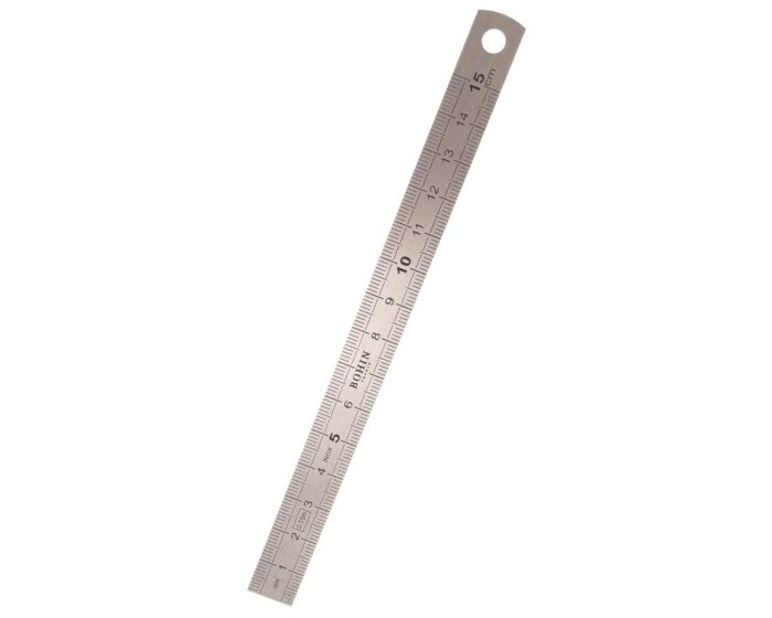 Metalllineal mit cm-Skala, Bohin 15 cm
