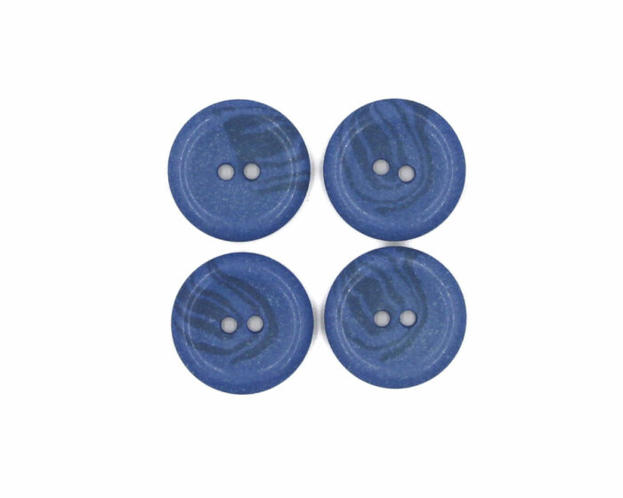 Recycelter Hanfknopf GERDA, marmoriert, taubenblau, Prym