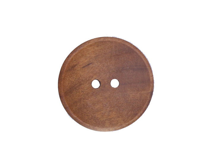 Gewölbter Knopf aus Kirschholz, matt lackiert, Brauntöne braun 15 mm
