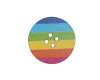 Holzknopf Regenbogen, bunt bedruckt 20 mm