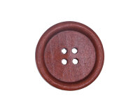 Knopf aus Kirschholz mit Rand, matt lackiert, Brauntöne