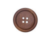 Knopf aus Kirschholz mit Rand, matt lackiert, Brauntöne 15 mm braun