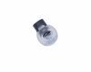 Runder Kordelstopper, 5 mm Durchlass, halbtransparent schwarz