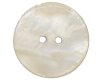 Glänzender Muschelknopf RIVER SHELL, Perlmuttoptik natur 18 mm