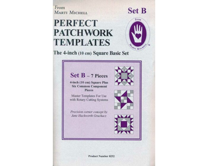 Perfect Patchwork Templates SET B, 4 inch, Marti Michell