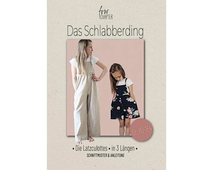 Kinder-Schnittmuster DAS SCHLABBERDING, Latzhose, Blaubeerstern
