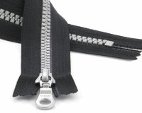 YKK Reißverschluss Kunststoffzahn VISLON, nicht teilbar, schwarz-silber 25 cm