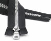 YKK Reißverschluss Kunststoffzahn VISLON, nicht teilbar, schwarz-silber 30 cm