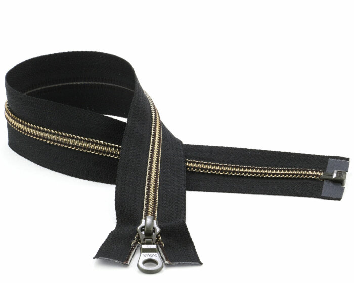 YKK Reißverschluss Kunststoffspirale METALLION®, teilbar, antiksilber 60 cm