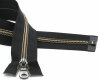 YKK Reißverschluss Kunststoffspirale METALLION®, teilbar, antiksilber 60 cm
