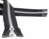 YKK Reißverschluss Kunststoffzahn VISLON, teilbar, schwarz-silber