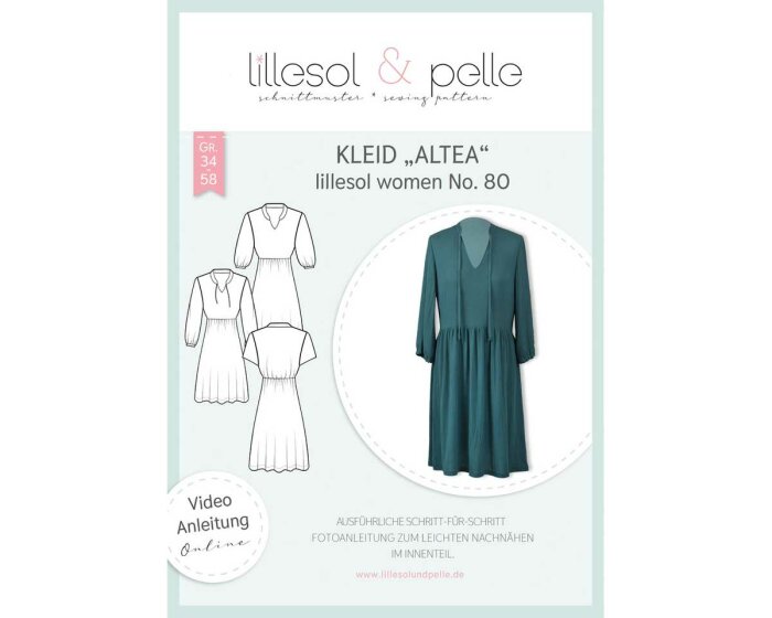 Damen-Schnittmuster Kleid ALTEA, lillesol women No.80