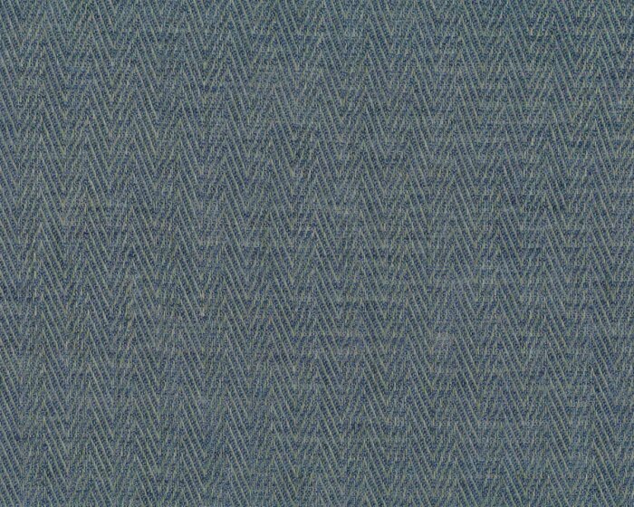 Italienischer Leinenstoff BALU, Fischgrat, natur-taubenblau, Toptex