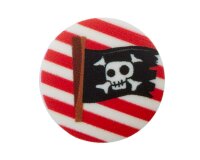 Kunststoffknopf mit Pirat, Flagge und Schiff, Union Knopf...
