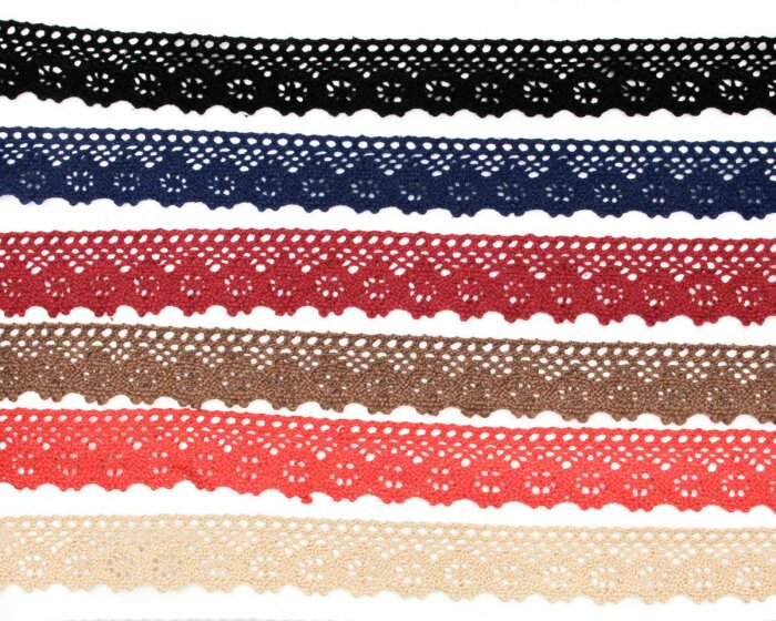 Klöppelspitze FLORO, geometrische Blumen