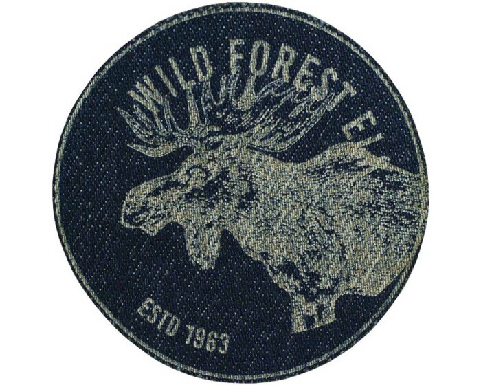 Jeans-Applikation WILD FOREST ELK, gelasert, Prym