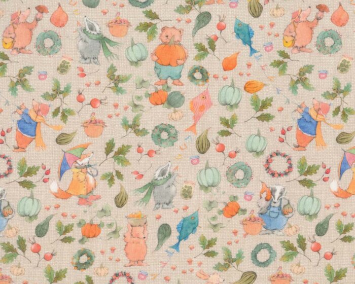 Baumwollstoff HERBSTSPIEL, Acufactum