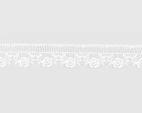 Klöppelspitze ROZO mit Bogenkanten, weiß