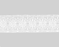 Klöppelspitze RONDO mit Kreis-Muster weiß