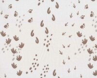 Baumwolljersey AUSTRALIEN, Tierpfotenabdrücke,...