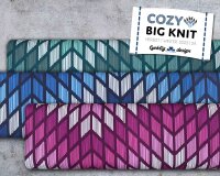 Modalsweat COZY BIG KNIT, Zackenmuster, fuchsia, Lycklig Design