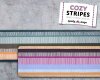 Baumwolljersey COZY STRIPES, Streifenmuster, fuchsia, Lycklig Design