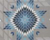 Baumwolljersey COZY EMBROIDERIES, Sterne und Streifen, grau, Lycklig Design