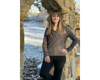 Viskose-Strickstoff mit Fleeceabseite LOTTA, schlammbraun meliert