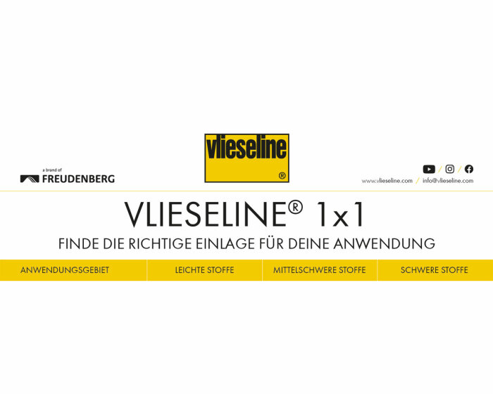 Vlieseline 1 x 1 pdf-Übersicht für Produktanwendungen