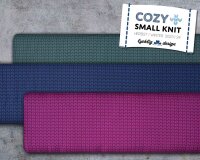 Modalsweat COZY SMALL KNIT, Strickmuster, taubenblau, Lycklig Design