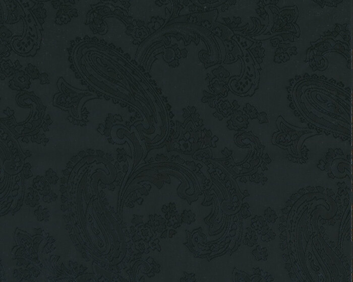 50 cm Reststück Jacquard-Futterstoff zweifarbig mit Paisleys, schwarz