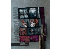 85-cm-Panel Sweatstoff WOODLAND by Thorsten Berger, Schrift, petrol