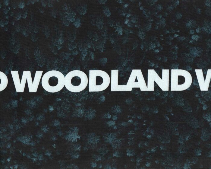 Sweatstoff WOODLAND by Thorsten Berger, Bäume, petrol