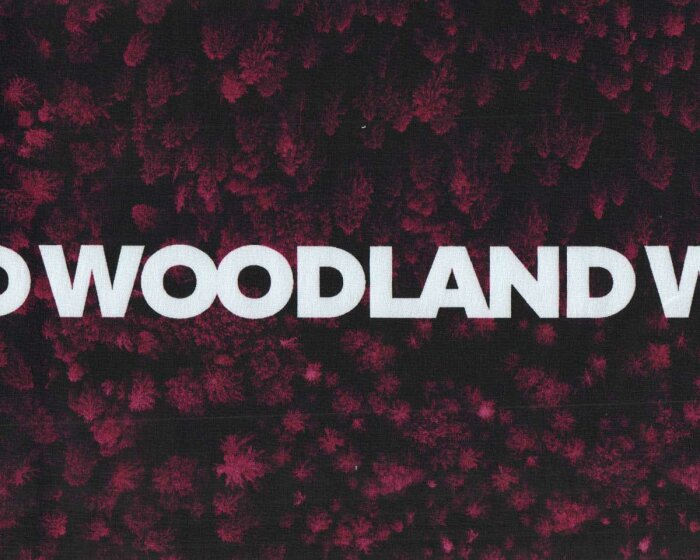 Sweatstoff WOODLAND by Thorsten Berger, Bäume, fuchsia