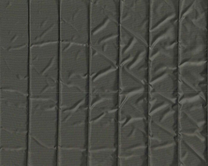 Italienischer Doubleface-Steppstoff ABELINA, gesteppte Längsstreifen, grüngrau