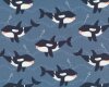 Sweatstoff POLAR ORCA, Orcawal, blaugrau, Hilco