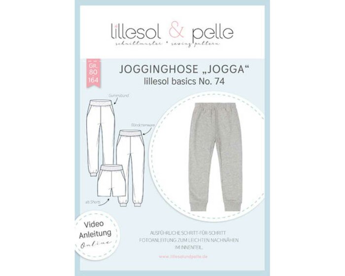 Kinder-Schnittmuster Jogginghose JOGGA, lillesol basics No.74