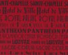 45 cm Reststück Patchworkstoff I DREAM OF PARIS, Schrift, rot-schwarz
