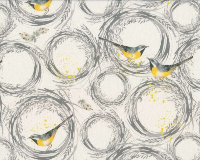 Baumwollstoff VOGELKRÄNZE, Acufactum