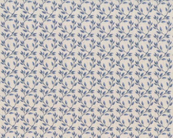 Westfalenstoffe VERSAILLES kbA, Blattranke, creme-blau