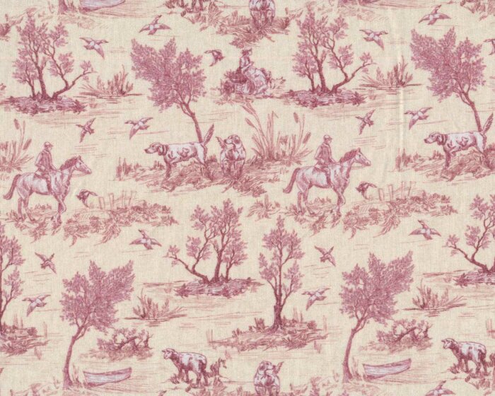 Westfalenstoffe VERSAILLES kbA, Landschaft, creme-rot