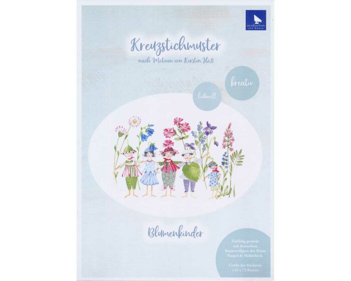 Stickvorlage: Blumenkinder, Kerstin Heß, Acufactum