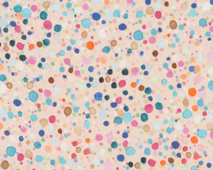 Baumwollbatist TIA, Punkte, rosa-blau, Hilco