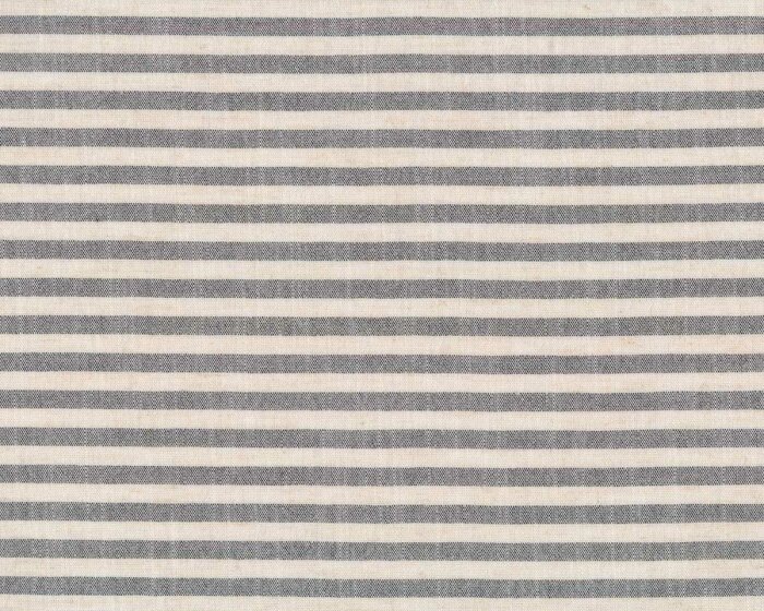 Viskosestoff mit Leinen POROSI, Streifen, schwarz-creme, Hilco