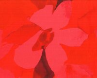 Viskosestoff DORETTE, große Blüten, rot, Hilco