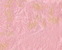 55 cm Reststück Bestickte Dupion-Seidenstoff, Bäume, rosa, Toptex