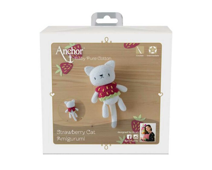 Häkelset ANCHOR Amigurumi, Strawberry Cat
