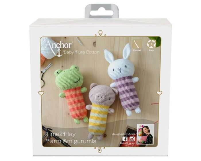 Häkelset ANCHOR Farm Amigurumi, Time2Play