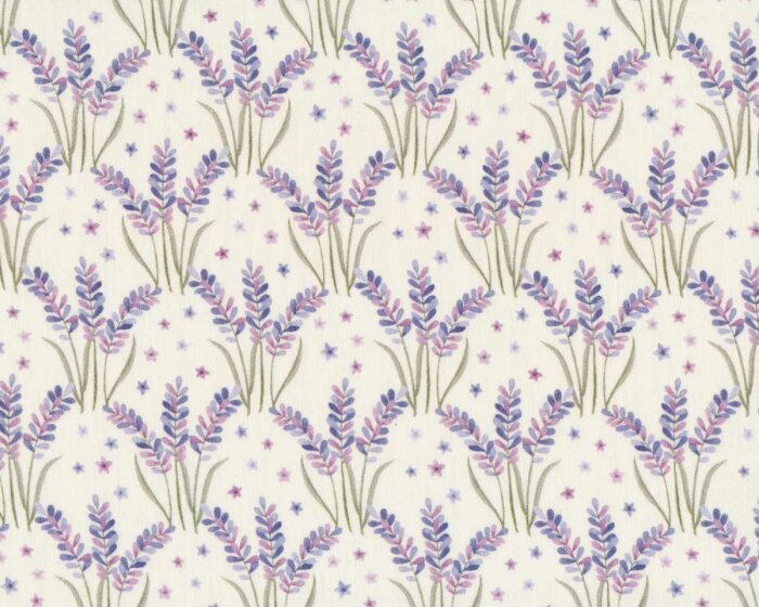 Baumwoll-Popeline EMILIE, Lavendel, creme-lila, Hilco