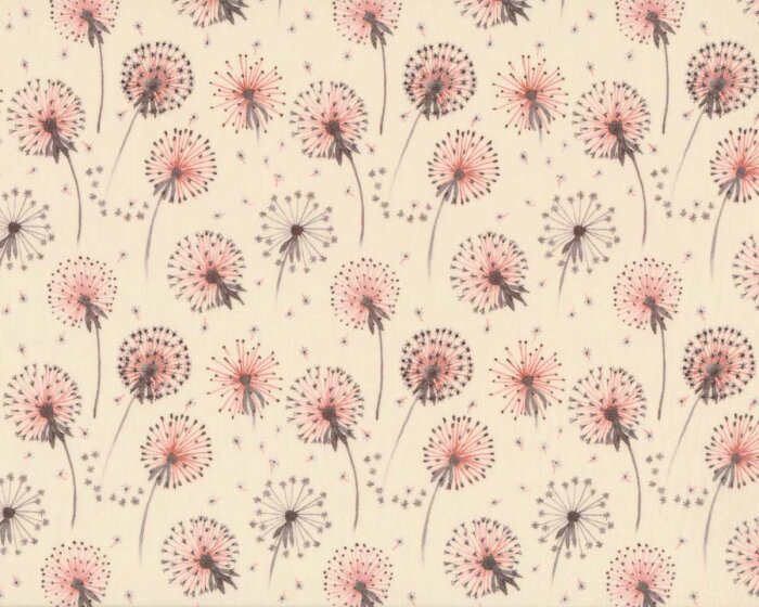 Baumwoll-Popeline EMILIE, Pusteblume, hellbeige-rosa, Hilco